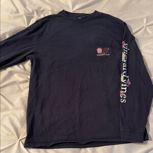 Vineyard Vines Thanksgiving Cornucopia Long Sleeve Pocket Tee SZ MED